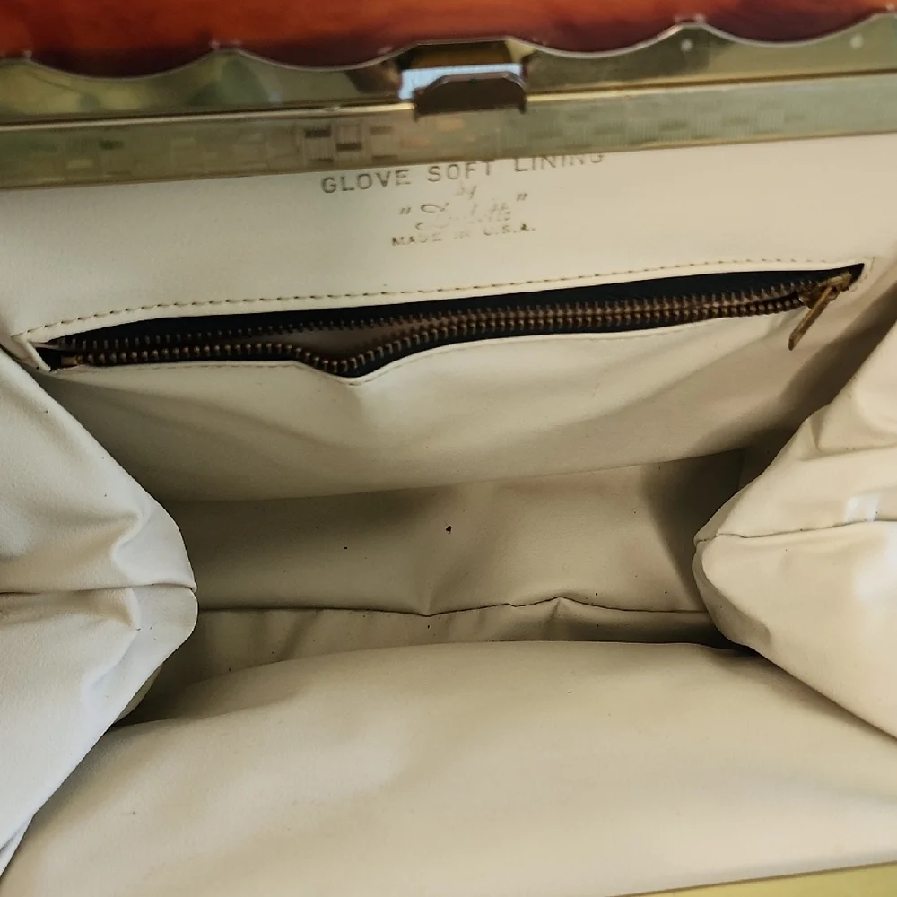 Dubette Patent Leather Handbag With Lucite